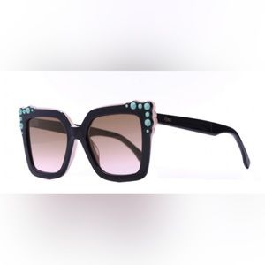 Fendi Studded Square Cat Eye Sunglasses FF 0260/S